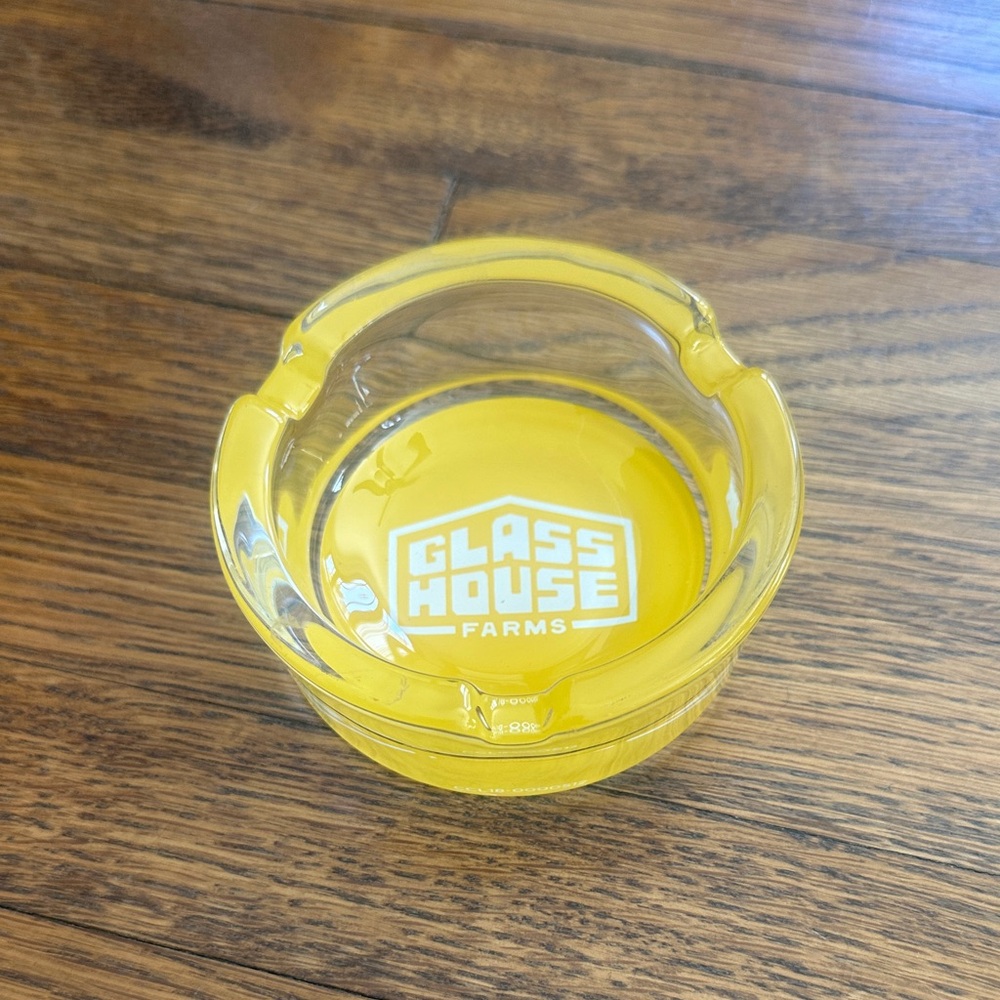 Glass House Farms Yellow Glass Ashtray